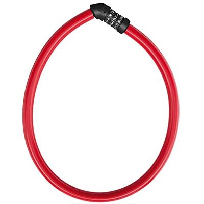 ABUS Kabelslot 4408C cijferslot 65 cm stalen kabel met kunststof ommanteling veiligheidsniveau 2 rood ABUS Kabelslot 4408C cijferslot 65 cm stalen kabel met kunststof ommanteling veiligheidsniveau 2 rood