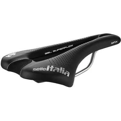 Selle Italia Max SLR Gel Superflow Road Bike Seat, Rail TI 316 buis Ø 7, Road Saddle Gran Turismo Fiber-tek Comfort Gel, Shock Absorber Selle Italia Max SLR Gel Superflow Road Bike Seat, Rail TI 316 buis Ø 7, Road Saddle Gran Turismo Fiber-tek Comfort Gel, Shock Absorber