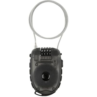 M-Wave 230051 Lock'n'Roll kabelslot, fietsslot, hangslot, 90 cm staalkabel, universeel draadtouwslot, met 4 cijferschijven, persoonlijke veiligheidscode, om op te rollen, zwart M-Wave 230051 Lock'n'Roll kabelslot, fietsslot, hangslot, 90 cm staalkabel, universeel draadtouwslot, met 4 cijferschijven, persoonlijke veiligheidscode, om op te rollen, zwart