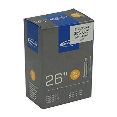 Schwalbe Binnenband nr. 13 MTB 26 inch (ETRTO 40/62-559) voor SV, AV of DV ventiel, luchtdicht en duurzaam, standaard binnenband voor mountainbike Schwalbe Binnenband nr. 13 MTB 26 inch (ETRTO 40/62-559) voor SV, AV of DV ventiel, luchtdicht en duurzaam, standaard binnenband voor mountainbike
