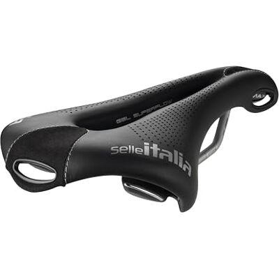 Selle Italia Zadel Max FLITE Gel Superflow, Rail TI 316 buis Ø7, zadel Road Gran Tourisme Fibra-tek, Comfort Gel, schokdemper Selle Italia Zadel Max FLITE Gel Superflow, Rail TI 316 buis Ø7, zadel Road Gran Tourisme Fibra-tek, Comfort Gel, schokdemper
