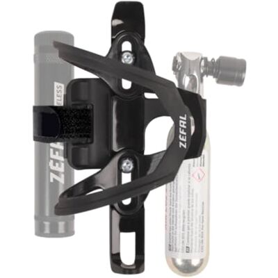 ZEFAL Zéfal Pulse Z2i Flessenhouder met zijdelingse introductie met houder voor accessoires, CO2, uniseks, zwart, universele maat ZEFAL Zéfal Pulse Z2i Flessenhouder met zijdelingse introductie met houder voor accessoires, CO2, uniseks, zwart, universele maat