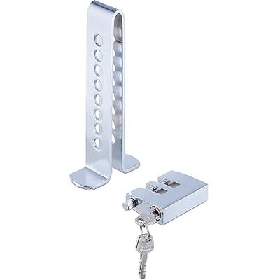 Relaxdays Anti-diefstal pedaal slot auto & camper 8 gaten veiligheid pedaal koppeling gas rem zilver staal Relaxdays Anti-diefstal pedaal slot auto & camper 8 gaten veiligheid pedaal koppeling gas rem zilver staal