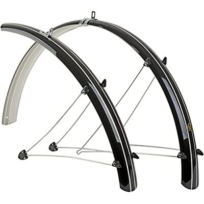 A AUTHOR AUTHOR Wielbeschermingsset 28 inch fiets spatbord set kunststof zwart 53 mm A AUTHOR AUTHOR Wielbeschermingsset 28 inch fiets spatbord set kunststof zwart 53 mm