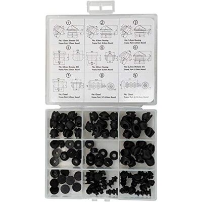 Jagwire Frame Plug Combo Box reserveonderdelen voor volwassenen, uniseks, zwart, eenheidsmaat Jagwire Frame Plug Combo Box reserveonderdelen voor volwassenen, uniseks, zwart, eenheidsmaat