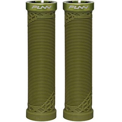 FUNN Hilt Mountainbike-stuurgrepen met unieke vergrendelingsklem, licht en ergonomisch met binnendiameter van 22 mm, motief-fietsgrepen voor mountainbike/BMX (olijfgroen) FUNN Hilt Mountainbike-stuurgrepen met unieke vergrendelingsklem, licht en ergonomisch met binnendiameter van 22 mm, motief-fietsgrepen voor mountainbike/BMX (olijfgroen)