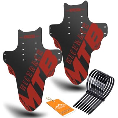 NICEDACK Spatborden mountainbike, 2 stuks Mudguard Fit 20 inch 29 inch MTB spatbord voor en achter compatibele fiets spatbescherming NICEDACK Spatborden mountainbike, 2 stuks Mudguard Fit 20 inch 29 inch MTB spatbord voor en achter compatibele fiets spatbescherming