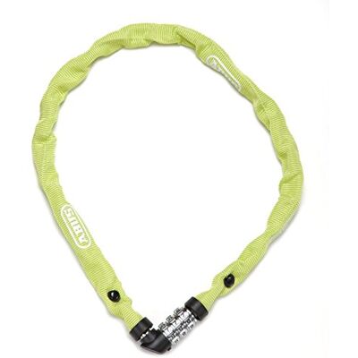 ABUS Kettingslot 1200/60 Web Lime – cijferslot van staal – veiligheidsniveau 2 – 60 cm – 56340 – geel/groen ABUS Kettingslot 1200/60 Web Lime – cijferslot van staal – veiligheidsniveau 2 – 60 cm – 56340 – geel/groen