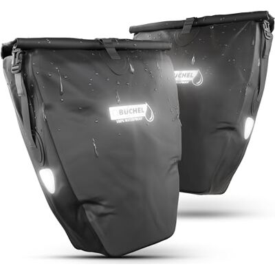 Büchel Fietstas voor bagagedrager, 25,4 l, 100% waterdicht, met handvat en schouderriem, fietstas voor bagagedrager, bagagedragertas, fietstas achter Büchel Fietstas voor bagagedrager, 25,4 l, 100% waterdicht, met handvat en schouderriem, fietstas voor bagagedrager, bagagedragertas, fietstas achter