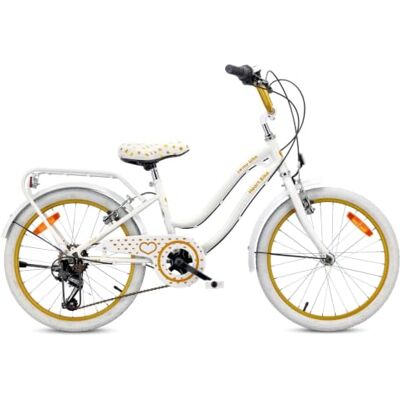 Sun Heart Bike Kinderfiets voor meisjes, 20 inch, Shimano 6 Voor kinderen van 6 tot 10 jaar, verstelbaar zadel en stuur Sun Heart Bike Kinderfiets voor meisjes, 20 inch, Shimano 6 Voor kinderen van 6 tot 10 jaar, verstelbaar zadel en stuur