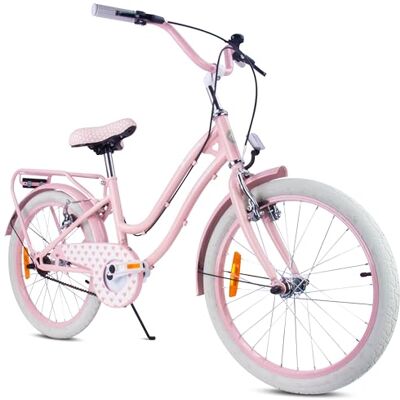 Sun Heart Bike Kinderfiets voor meisjes, 20 inch, Shimano 6 Voor kinderen van 6 tot 10 jaar, verstelbaar zadel en stuur Sun Heart Bike Kinderfiets voor meisjes, 20 inch, Shimano 6 Voor kinderen van 6 tot 10 jaar, verstelbaar zadel en stuur