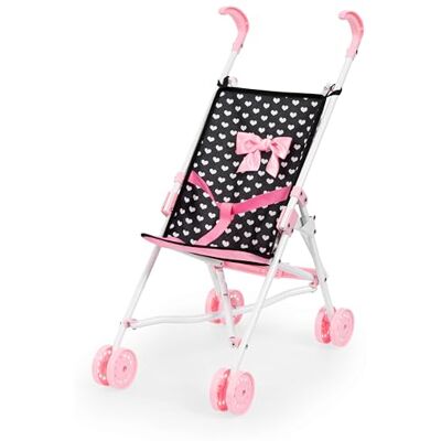 Bayer Design 30560AA Poppenwandelwagen, opvouwbaar, geïntegreerde veiligheidsgordel, dubbele wielen, metaal Bayer Design 30560AA Poppenwandelwagen, opvouwbaar, geïntegreerde veiligheidsgordel, dubbele wielen, metaal
