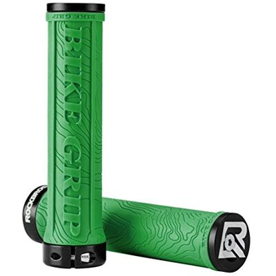 ROCKBROS MTB handvat stuur fiets dubbele vergrendelingen, paar handgrepen van rubber en aluminiumlegering, 22 mm, oranje, rood, blauw, zwart, groen ROCKBROS MTB handvat stuur fiets dubbele vergrendelingen, paar handgrepen van rubber en aluminiumlegering, 22 mm, oranje, rood, blauw, zwart, groen