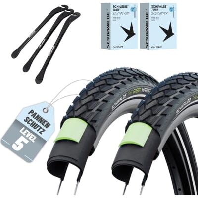 MSZweirad Schwalbe fietsband Marathon groen 28" verschillende maten (37-622 tot 55-622) optioneel met binnenband en bandenlichter MSZweirad Schwalbe fietsband Marathon groen 28" verschillende maten (37-622 tot 55-622) optioneel met binnenband en bandenlichter