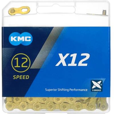 KMC Ketting X12 12 versnellingen, Ti-N Gold, 126 schakels KMC Ketting X12 12 versnellingen, Ti-N Gold, 126 schakels