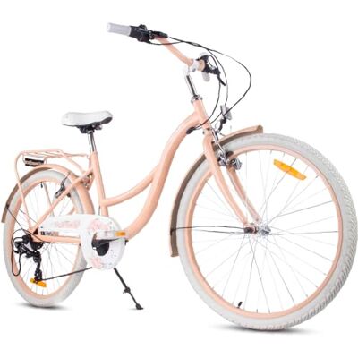 Sun FLOWER Bike Kinderfiets voor meisjes, 20 inch, Shimano 6 Voor kinderen van 6 tot 10 jaar, verstelbaar zadel en stuur Sun FLOWER Bike Kinderfiets voor meisjes, 20 inch, Shimano 6 Voor kinderen van 6 tot 10 jaar, verstelbaar zadel en stuur