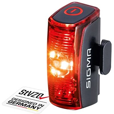 Sigma Sport Infinity, led-fietslicht met 16 uur duur, achterlicht met accu, voldoet aan de Duitse verkeersverordening, zwart, universiteit feu arrière à piles Sigma Sport Infinity, led-fietslicht met 16 uur duur, achterlicht met accu, voldoet aan de Duitse verkeersverordening, zwart, universiteit feu arrière à piles