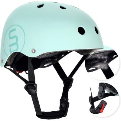 Sun Fietshelm voor kinderen, verstelbaar en geventileerd aanpassing van de hoofdomtrek, kinbescherming, magneetsluiting, ventilatieopeningen, comfort voor fiets en step Sun Fietshelm voor kinderen, verstelbaar en geventileerd aanpassing van de hoofdomtrek, kinbescherming, magneetsluiting, ventilatieopeningen, comfort voor fiets en step