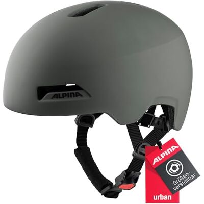 ALPINA HAARLEM Robuuste stadsfietshelm, individueel verstelbaar en licht, voor volwassenen, koffie/mat grijs, 52-57 cm ALPINA HAARLEM Robuuste stadsfietshelm, individueel verstelbaar en licht, voor volwassenen, koffie/mat grijs, 52-57 cm