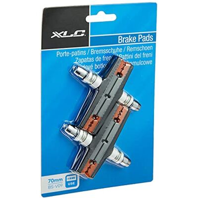 XLC Remschoenen V-Brake Bs-v09 4-delige set 70 mm fietsonderdelen unisex volwassenen, oranje, grijs, zwart, één maat XLC Remschoenen V-Brake Bs-v09 4-delige set 70 mm fietsonderdelen unisex volwassenen, oranje, grijs, zwart, één maat