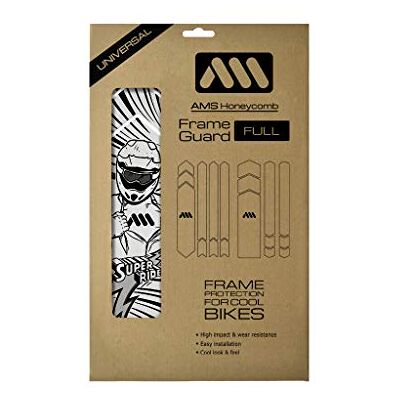 All Mountain Style Framebescherming voor fiets, mountainbike, extra duurzaam, model Extra, universeel, pvc van Honeycomb, 10 stuks All Mountain Style Framebescherming voor fiets, mountainbike, extra duurzaam, model Extra, universeel, pvc van Honeycomb, 10 stuks