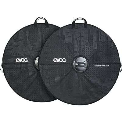 EVOC Road Bike Wheel Case voor het vervoer van wielen (2 tassen, veilig transport door versterkte asbescherming, handgrepen, combineerbaar met Bike Travel Bag), zwart, zwart. Sac pour roues, transport de roues, 2 valises pour vélo, transport sécurisé g EVOC Road Bike Wheel Case voor het vervoer van wielen (2 tassen, veilig transport door versterkte asbescherming, handgrepen, combineerbaar met Bike Travel Bag), zwart, zwart. Sac pour roues, transport de roues, 2 valises pour vélo, transport sécurisé g