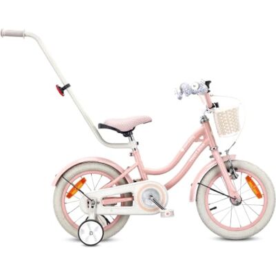 Sun Hart Bike Fiets voor een meisje 12 14 16 Inches, Kinderfiets 2-6 jaar, met duwstang, mand, bel barre de poussée, panier, sonnette, vélo enfant, aide à l'apprentissage, développe équilibre et coordination Sun Hart Bike Fiets voor een meisje 12 14 16 Inches, Kinderfiets 2-6 jaar, met duwstang, mand, bel barre de poussée, panier, sonnette, vélo enfant, aide à l'apprentissage, développe équilibre et coordination