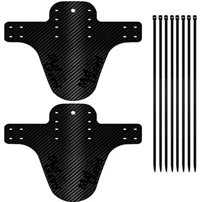 Floatdream 2 stuks fietsspatborden, mountainbike-spatborden, spatbord voor en achter, voor voor- of achterwielen van fietsen (zwart) Floatdream 2 stuks fietsspatborden, mountainbike-spatborden, spatbord voor en achter, voor voor- of achterwielen van fietsen (zwart)