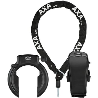 AXA Imsenso L Hangslot AZ + ULC 130 Plug-in Ketting + zadeltas Zwart Eén maat AXA Imsenso L Hangslot AZ + ULC 130 Plug-in Ketting + zadeltas Zwart Eén maat