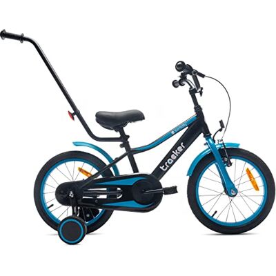 Sun TIGER BIKE Kinderfiets voor jongens, 12, 14 of 16 inch Duwstang, bel, zadel en stuur verstelbaar Sun TIGER BIKE Kinderfiets voor jongens, 12, 14 of 16 inch Duwstang, bel, zadel en stuur verstelbaar
