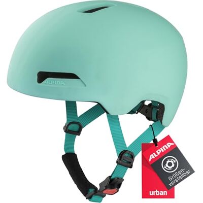 ALPINA Haarlem Helm, uniseks, volwassenen, turquoise, mat, 52-57 ALPINA Haarlem Helm, uniseks, volwassenen, turquoise, mat, 52-57