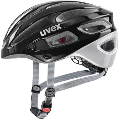 Uvex Uniseks fietshelm voor volwassenen, zwart-zilver, 52-55 cm Uvex Uniseks fietshelm voor volwassenen, zwart-zilver, 52-55 cm