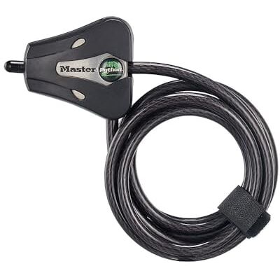 Master Lock 8418D Python vergrendelingskabel, verstelbaar, 1,8 m, diameter 1,6 cm, zwart Master Lock 8418D Python vergrendelingskabel, verstelbaar, 1,8 m, diameter 1,6 cm, zwart