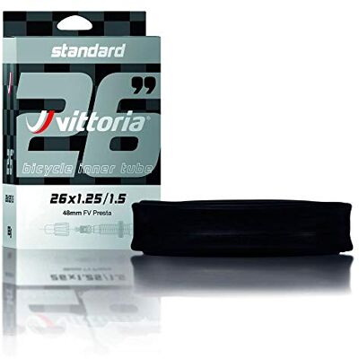 Vittoria Standaard binnenband, uniseks, zwart, 26 x 1,5/2,0 Vittoria Standaard binnenband, uniseks, zwart, 26 x 1,5/2,0