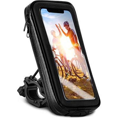 moex Mobiele telefoonhouder voor fiets, fietsaccessoires, compatibel met Nothing Phone (1), stuurtas met kijkvenster, kantelbaar en draaibaar, waterdichte stuurhouder, zwart moex Mobiele telefoonhouder voor fiets, fietsaccessoires, compatibel met Nothing Phone (1), stuurtas met kijkvenster, kantelbaar en draaibaar, waterdichte stuurhouder, zwart