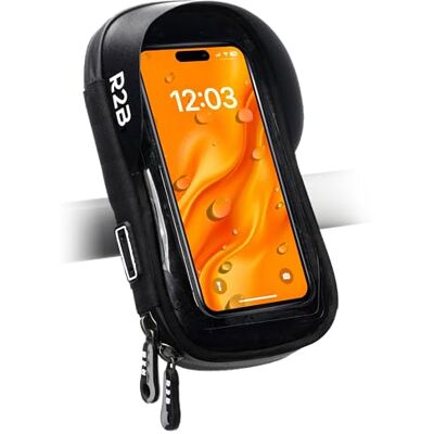R2B Waterdichte telefoonhouder voor fiets, scooter en motorfiets, telefoonhouder voor fietsen, scooter en motorfiets, telefoonhouder voor fietsen, zwart R2B Waterdichte telefoonhouder voor fiets, scooter en motorfiets, telefoonhouder voor fietsen, scooter en motorfiets, telefoonhouder voor fietsen, zwart