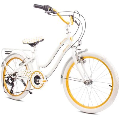 Sun Heart Bike Kinderfiets voor meisjes, 20 inch, Shimano 6 Voor kinderen van 6 tot 10 jaar, verstelbaar zadel en stuur Sun Heart Bike Kinderfiets voor meisjes, 20 inch, Shimano 6 Voor kinderen van 6 tot 10 jaar, verstelbaar zadel en stuur