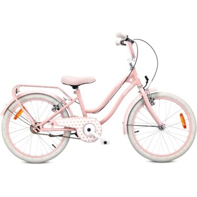 Sun Heart Bike Kinderfiets voor meisjes, 20 inch, Shimano 6 Voor kinderen van 6 tot 10 jaar, verstelbaar zadel en stuur Sun Heart Bike Kinderfiets voor meisjes, 20 inch, Shimano 6 Voor kinderen van 6 tot 10 jaar, verstelbaar zadel en stuur