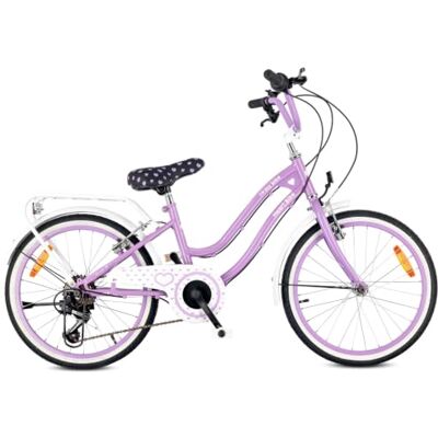 Sun Heart Bike Kinderfiets voor meisjes, 20 inch, Shimano 6 Voor kinderen van 6 tot 10 jaar, verstelbaar zadel en stuur Sun Heart Bike Kinderfiets voor meisjes, 20 inch, Shimano 6 Voor kinderen van 6 tot 10 jaar, verstelbaar zadel en stuur
