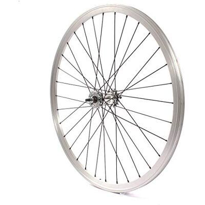 KHEbikes KHE Fixie 700c 28" industrieel lager achterwiel 32 gaten zilver dubbele kamer velg stijve flip flop + vrijloop KHEbikes KHE Fixie 700c 28" industrieel lager achterwiel 32 gaten zilver dubbele kamer velg stijve flip flop + vrijloop