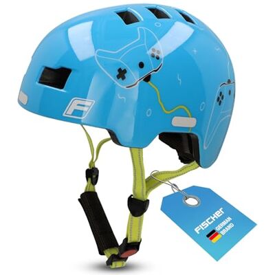 Fischer BMX-fietshelm voor kinderen, fietshelm, dirt bike plus met geïntegreerd led-achterlicht Fischer BMX-fietshelm voor kinderen, fietshelm, dirt bike plus met geïntegreerd led-achterlicht