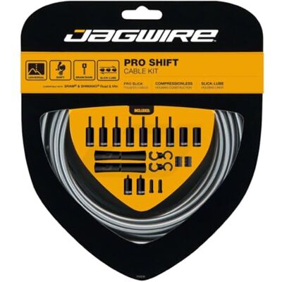 Jagwire PCK501 Set met kabel en beschermhoezen, uniseks, voor volwassenen, Ice Gray Jagwire PCK501 Set met kabel en beschermhoezen, uniseks, voor volwassenen, Ice Gray