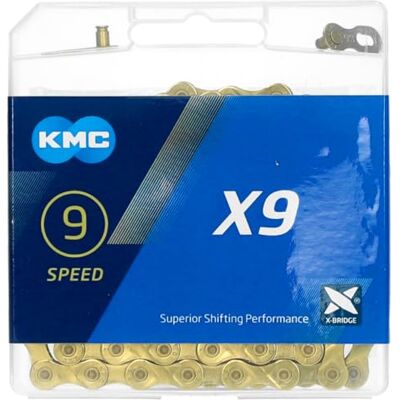 KMC X9 Ti-n Fietsketting voor volwassenen, uniseks, zwart, maat 1 KMC X9 Ti-n Fietsketting voor volwassenen, uniseks, zwart, maat 1