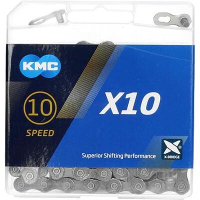 KMC Unisex Volwassen Grey X10 10-voudige ketting, 114 schakels, grijs KMC Unisex Volwassen Grey X10 10-voudige ketting, 114 schakels, grijs