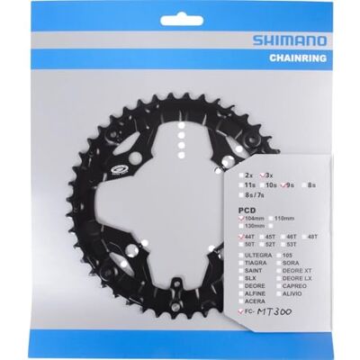 Shimano FC-MT300 dienblad zwart 44 tanden Shimano FC-MT300 dienblad zwart 44 tanden