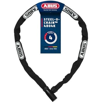 ABUS 4804K Steel-O-Chain 4804K / 75 BK unisex, zwart, 75 cm ABUS 4804K Steel-O-Chain 4804K / 75 BK unisex, zwart, 75 cm