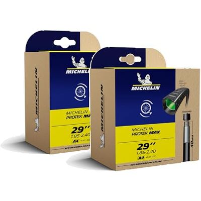 Michelin Lot de Deux Chambres à air Protek Max Résistance Accrue à la crevaison grâce à Un Liquide intérieur. Michelin Lot de Deux Chambres à air Protek Max Résistance Accrue à la crevaison grâce à Un Liquide intérieur.