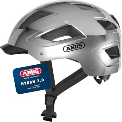 ABUS Stadthelm Hyban 2.0 Fietshelm met achterlicht, harde schaal van ABS, perfecte pasvorm, voor dames en heren ABUS Stadthelm Hyban 2.0 Fietshelm met achterlicht, harde schaal van ABS, perfecte pasvorm, voor dames en heren