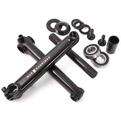 KHEbikes KHE MVP BMX 8T MID BB 4130 CrMo crankset met 19 mm as met laserlogo-adapter KHEbikes KHE MVP BMX 8T MID BB 4130 CrMo crankset met 19 mm as met laserlogo-adapter