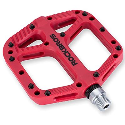 ROCKBROS Brede pedalen voor fiets, MTB, BMX, paar platte pedalen van nylon, 9/16, fietspedaal, 3 kogellagers, antislip, zwart, roze, oranje, blauw, geel ROCKBROS Brede pedalen voor fiets, MTB, BMX, paar platte pedalen van nylon, 9/16, fietspedaal, 3 kogellagers, antislip, zwart, roze, oranje, blauw, geel